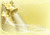 223812 Royalty Free RF Clipart Illustration Of A Golden Wedding Background With Ringing Bells Sparkles Pearls And White Mesh Waves